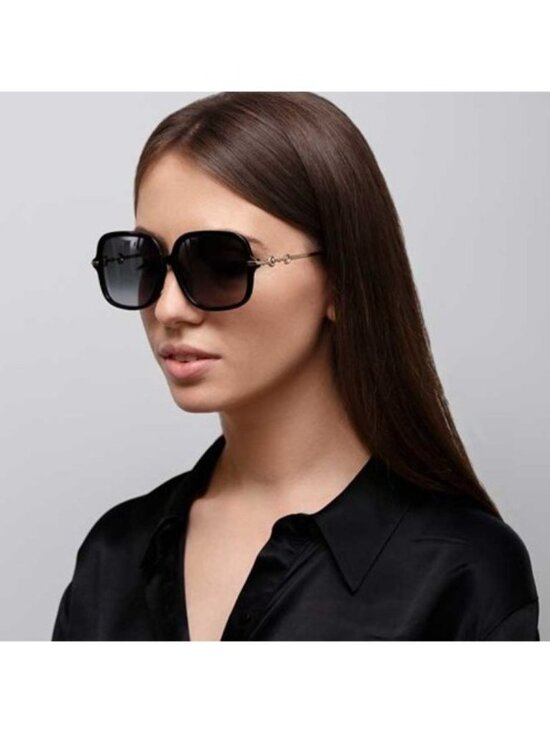 Gucci GG0884SA 001 Sunglasses Black Square Frame, Grey Lenses main image 7